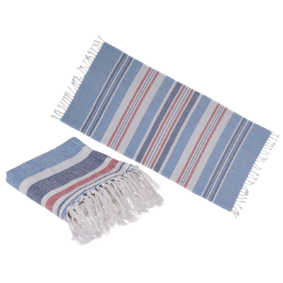 FOUTA PYYHE 80 X 170 cm VALKO-SINI-PUNAI - Käsi- ja kylpypyyhkeet - 4029811424566 - 1