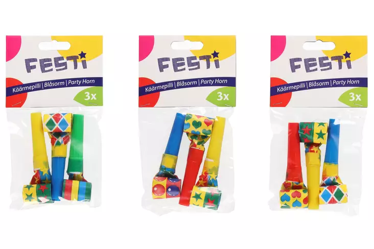 Festi Käärmepillit lajitelma 3 kpl - Sisäleikit - 6410410127626 - 1