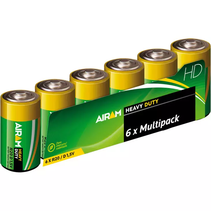 HD Plus R20, 6 kpl/kelmu - Alkaliparistot - 6435200000316 - 1