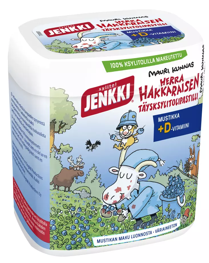 HERRA HAKKARAINEN 45G MUSTIKKA +D - Purukumit ja pastillit - 6420256014486 - 1