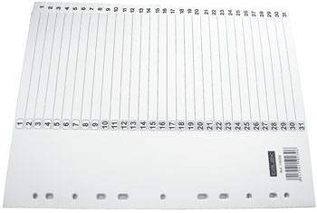 Hakemisto 1-31 kartonki - Kansiot - 6417581502306 - 1