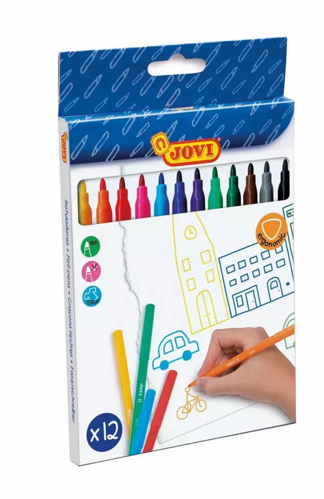 Huopakynä Jovi pestävä 12-v. - Kynät ja tussit - 8412027001526 - 1