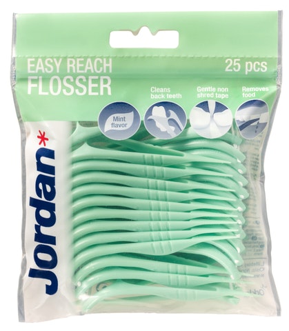Jordan 25kpl Easy Reach Flosser hammaslankain - Suunhoito, hammastahnat ja -harjat - 7046110062616 - 1