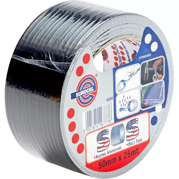 KORJAUSTEIPPI 50MM X 25M MUSTA - Ilmastointiteippi - 8001814000226 - 1