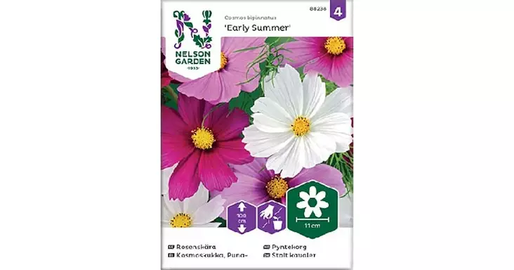 Kosmoskukka, Puna-, Early Summer - Kukkien siemenet - 7312600882386 - 1