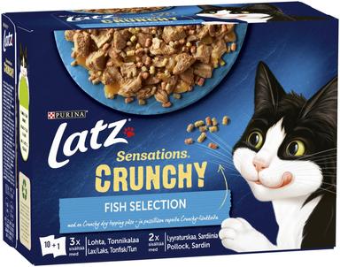 LATZ SENSATIONS CRUNCHY FISH SELECTION - Kissan märkäruoka - 7613039916926 - 1