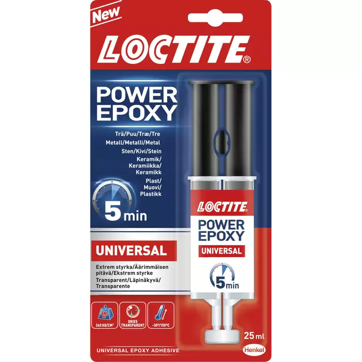 LOCTITE Power Epoxy kaksoisruisku 25 ml - Liimat ja erikoisliimat - 7332531013406 - 1