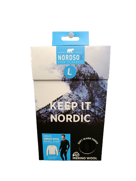 Miesten pitkähihainen merinovilla-aluspaita L - Miesten pitkät alushousut ja kerrastot - 6438159900256 - 1