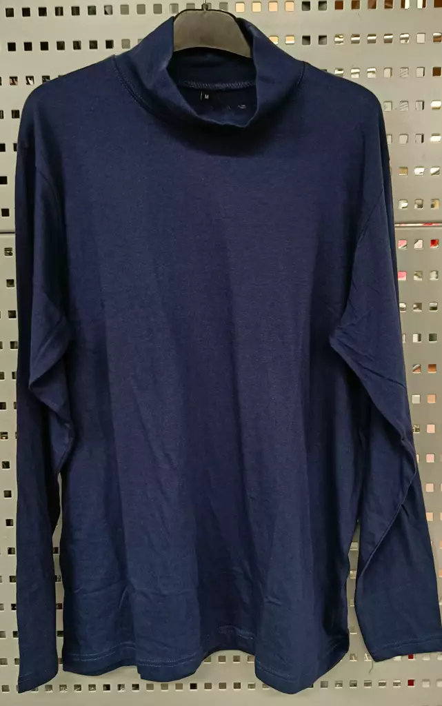 Miesten pitkähihainen poolopaita Turtle neck 2XL tummansininen - Miesten pitkähihaiset paidat - 6419285023866 - 2