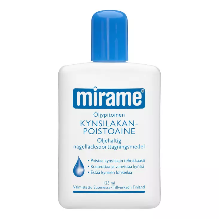 Mirame öljypitoinen kynsilakanpoistoaine 125 ml - Kynsienhoito - 7310619090006 - 1