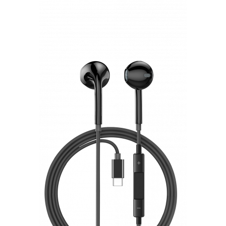 Mobia USB C mikrofonikuulokkeet musta - Kuulokkeet - 6430076522306 - 1