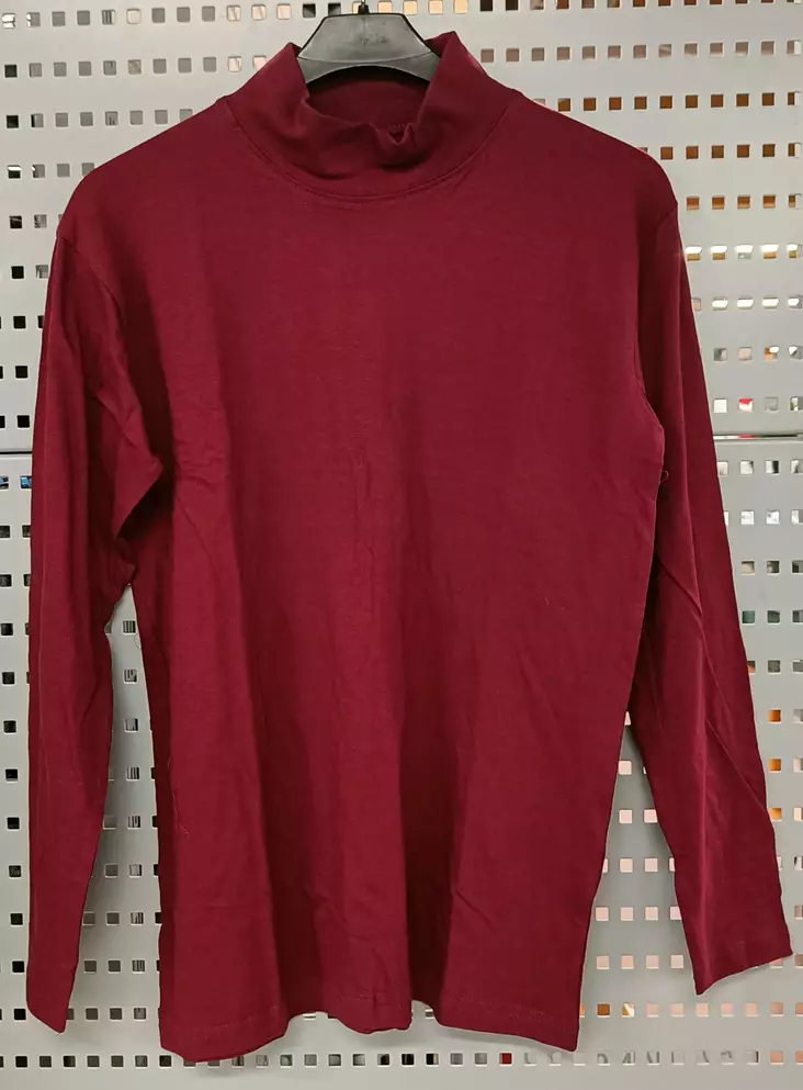 Naisten pitkähihainen poolopaita Turtle neck L tummanpunainen - Naisten pitkähihaiset paidat ja tunikat - 6419285630866 - 2