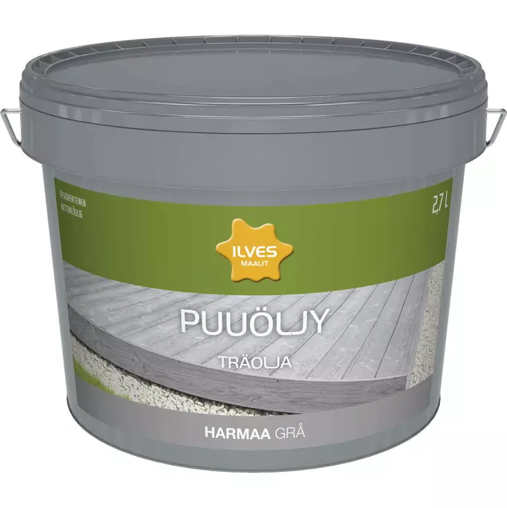 PUUÖLJY ILVES AQUA HARMAA 2,7 L - Puuöljyt ja terassin käsittely - 6430026958896 - 1