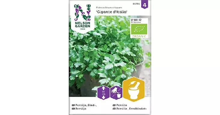 Persilja, Sileäleht. Giga.d'Italia, Org. - Vihannesten ja hedelmien siemenet - 7312600857926 - 1