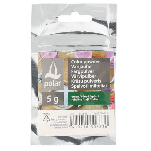 Polar Värijauhe kynttilä valmistukseen 5 g vihreä - Tee-se-itse DIY - 6410416306636 - 1
