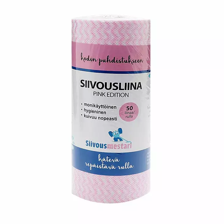 SIIVOUSLIINA RULLASSA PINKKI - Siivousliinat ja -sienet - 6438159992626 - 1