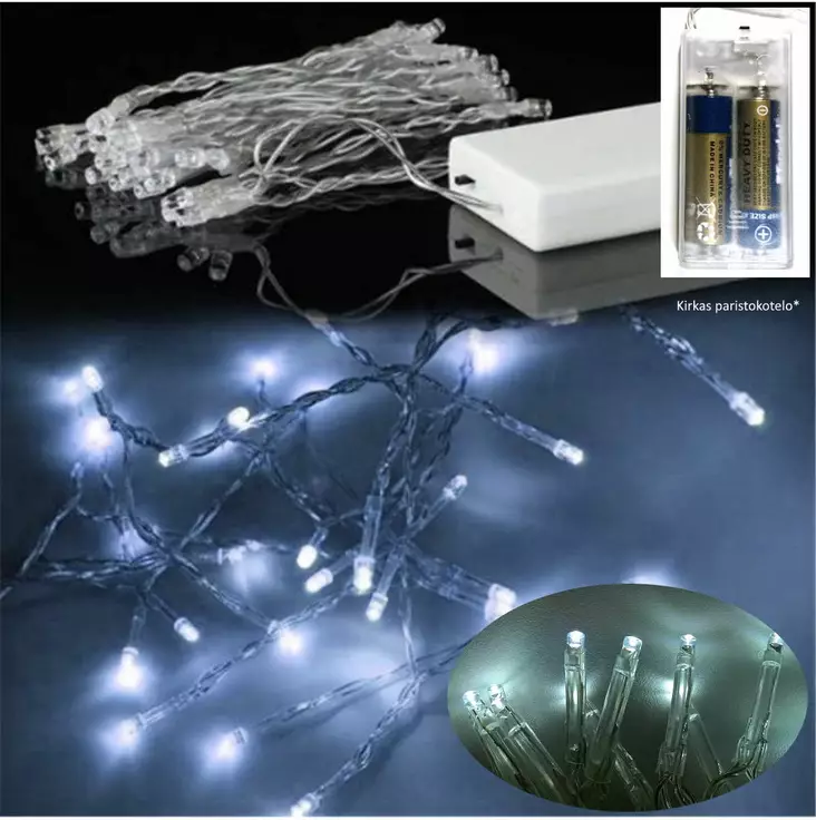 SISÄVALOSARJA LED 20 L KYLMÄ VALK. - Sisävalosarjat ja valonauhat - 6438159117876 - 1