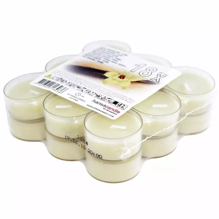 TUOKSULÄMPÖKYNTTILÄ vanilja muovikupissa - Pöytäkynttilät ja tuoksukynttilät - 4740302713036 - 1