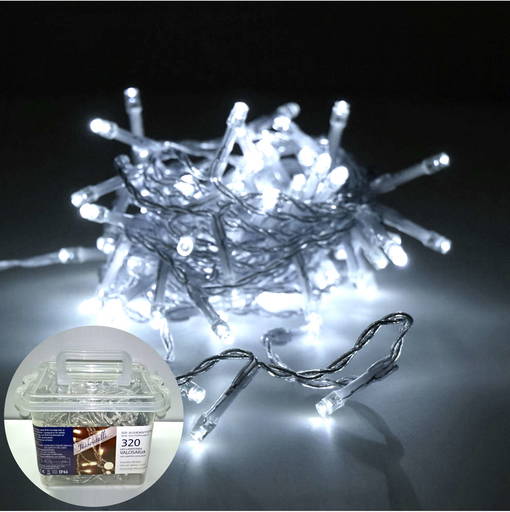 ULKOVALOSARJA 320 LED kylmä valkoinen - Ulkovalosarjat - 6438159126366 - 1