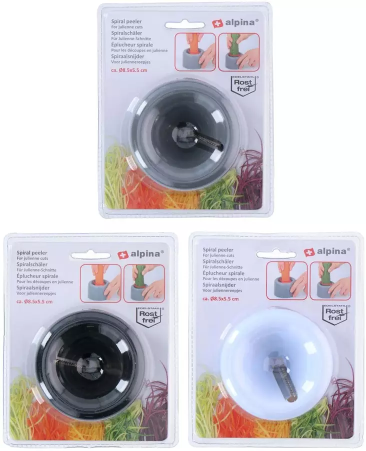 Alpina spiraalileikkuri vihanneksille - Avaajat, raastimet ja keittiötarvikkeet - 8711252162546 - 1