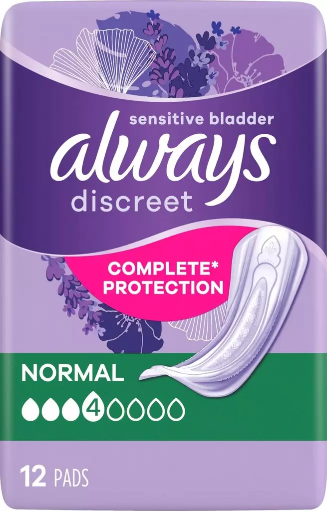 ALWAYS 12KPL NORMAL INKONTTINENSSISIDE - Inkositeet ja -housut virtsankarkailuun - 8700216179386 - 1