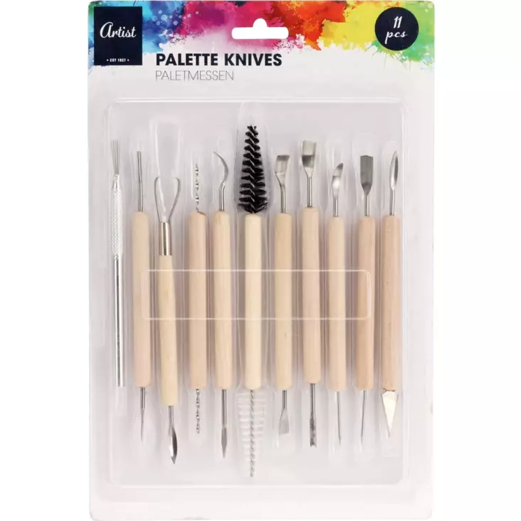 Askarteluveitsisetti 11-osainen - Taiteilijatarvikkeet - 8720573521666 - 1