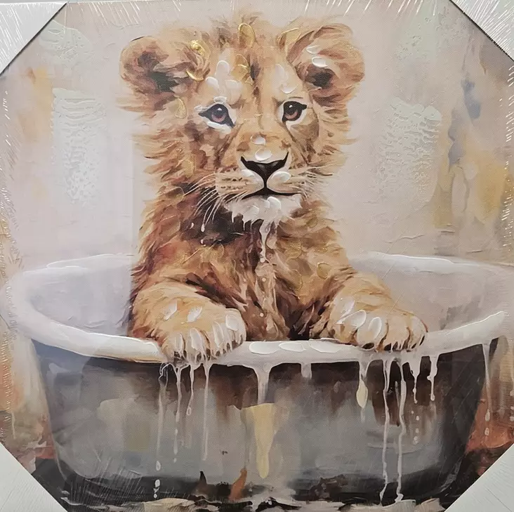 CANVASTAULU 40X40CM LEIJONANPENTU - Taulut - 6438159773676 - 1