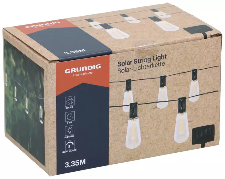 Grundig Solarvaloketju 10 lamppua - Aurinkokennovalaisimet - 8711252261546 - 1
