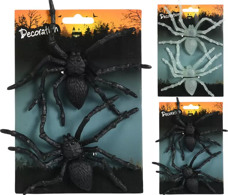 Hämähäkit 2 kpl/pkt 13 cm - Juhlakoristeet - 8719987306556 - 1