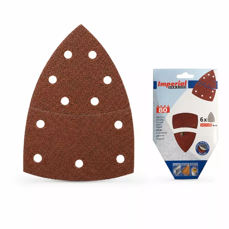Hiomakolmio 100x150mm 6kpl K80 - Hiomapaperit - 8010626031496 - 1