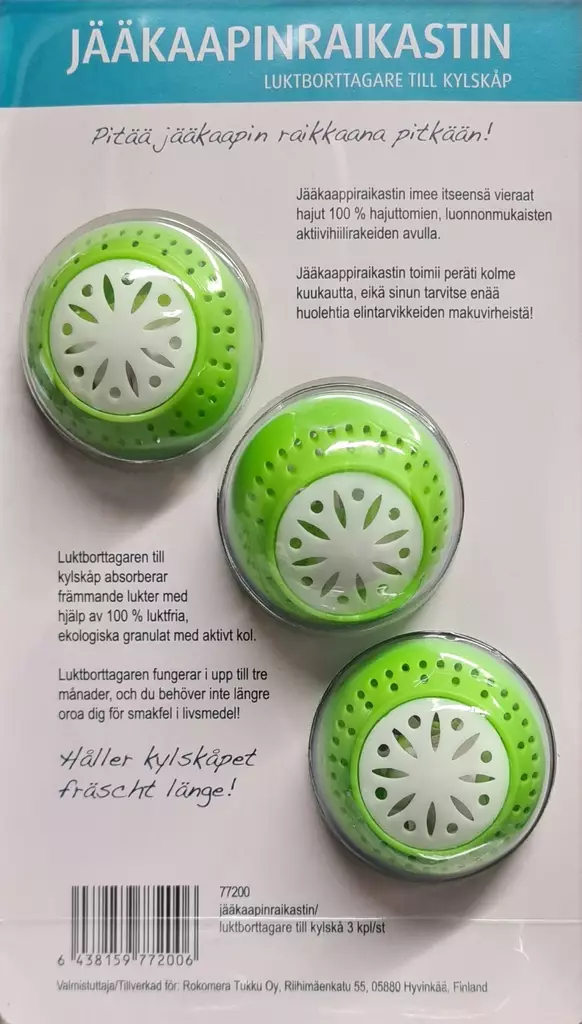 JÄÄKAAPPIRAIKASTIN 3kpl - Ilmanraikastimet - 6438159772006 - 1