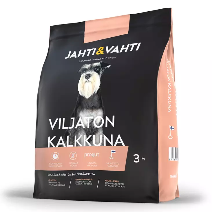 JAHTI JA VAHTI VILJATON KALKKUNA 3 Kg - Viljaton koiranruoka - 6417679487836 - 1