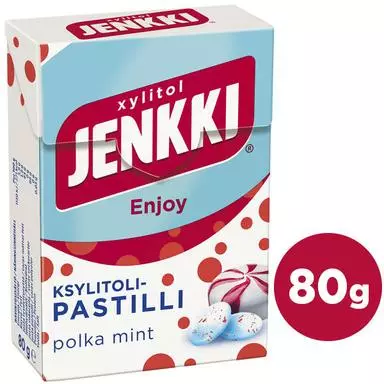 JENKKI ENJOY POLKAMINT 80G KSYLITOLI - Purukumit ja pastillit - 6420256016916 - 1