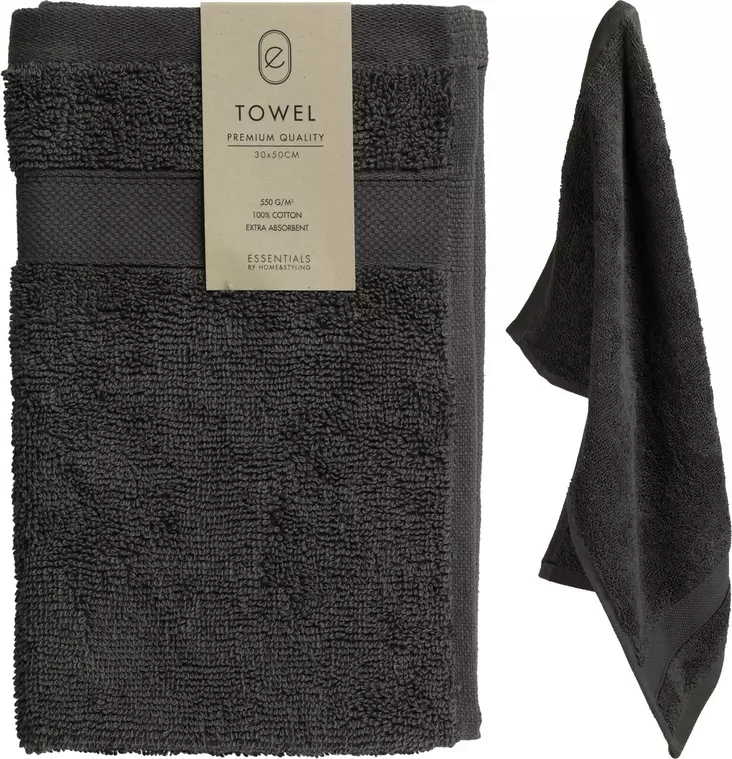 Käsipyyhe 30x50 cm, antrasiitti - Käsi- ja kylpypyyhkeet - 8720573823166 - 1