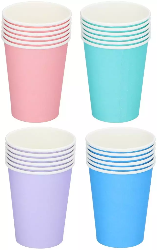 Kertakäyttömukit 266 ml, 6 kpl/paketti, lajitelma - Kertakäyttöastiat ja -välineet - 8711252246376 - 1