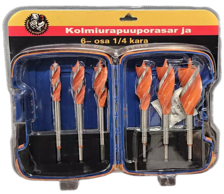 KONEPUUTERÄ 1/4" BITKARA 6-OS. - Puuporanterät - 6438152000496 - 1