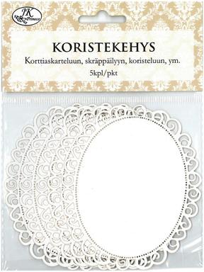 Koristekehys Soikea valkoinen - Tee-se-itse DIY - 6417715029006 - 1