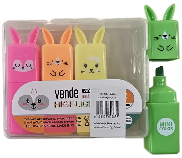 KOROSTUSKYNÄT 4 kpl/pkt - Kynät ja tussit - 6438506009656 - 1