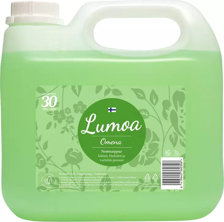 Lumoa Nestesaippua 3 L Omena - Käsisaippuat - 6419642360306 - 1