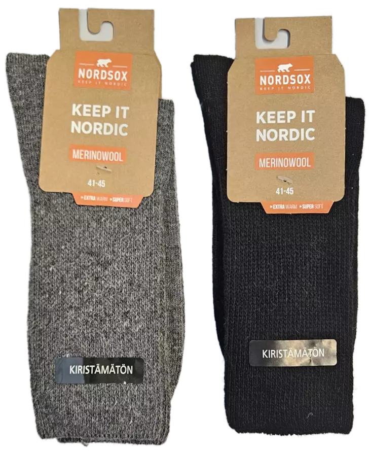 M MERINOVILLA UNI/KOTISUKKA 41-45 - Miesten sukat - 6438159074216 - 1