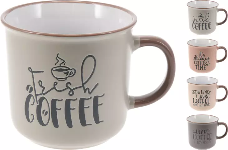 Muki tekstillä 430 ml - Mukit ja kupit - 8720573974806 - 1