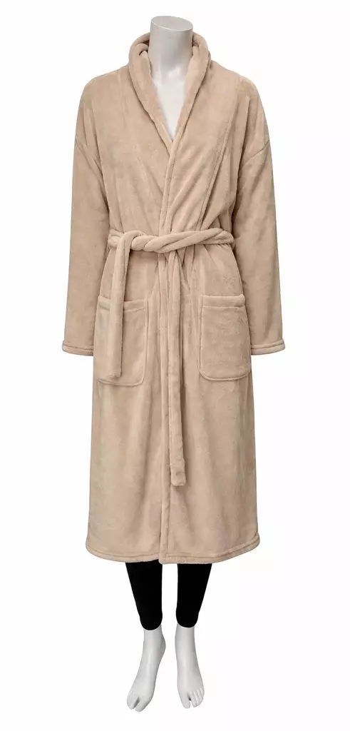 N Fleece aamutakki beige - Naisten aamutakit ja kylpytakit - 6438159381826 - 1