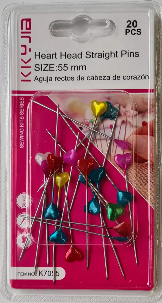 NUPPINEULAT SYDÄN 20 kpl 55 mm - Neulat ja puikot - 6438159386906 - 1