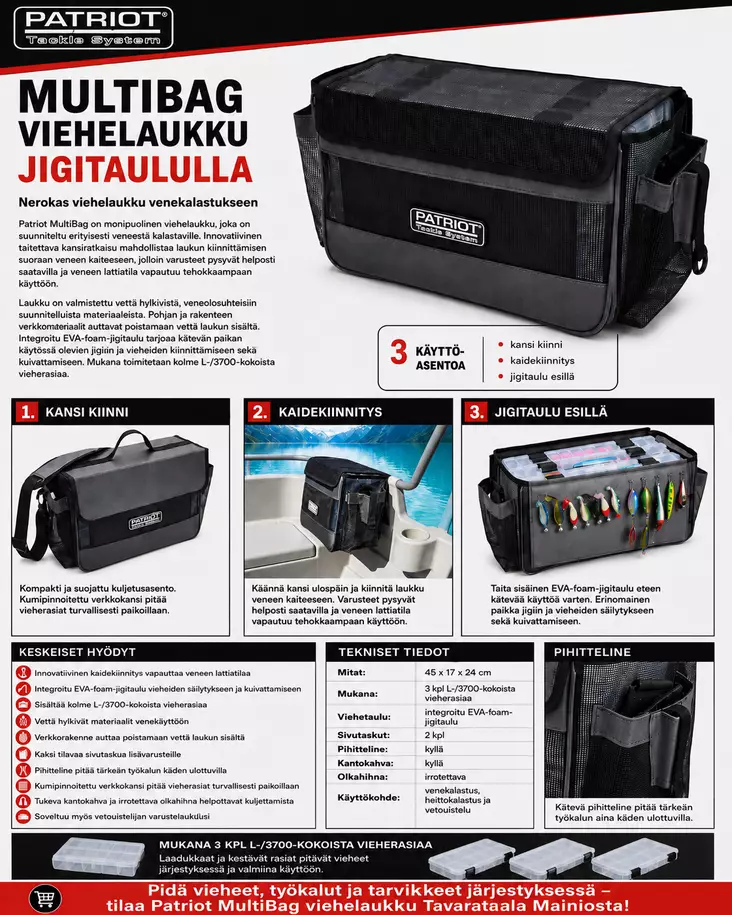 PATRIOT Multibag Vieherasialaukku - Viehe- ja kalastuslaukut - 6417512544436 - 1