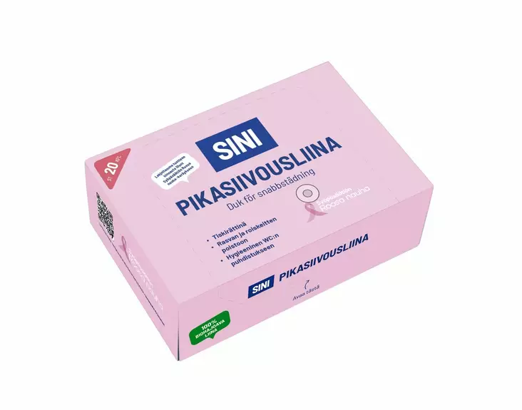 PIKASIIVOUSLIINA 20KPL ROOSA NAUHA - Siivousliinat ja -sienet - 6423800037436 - 1