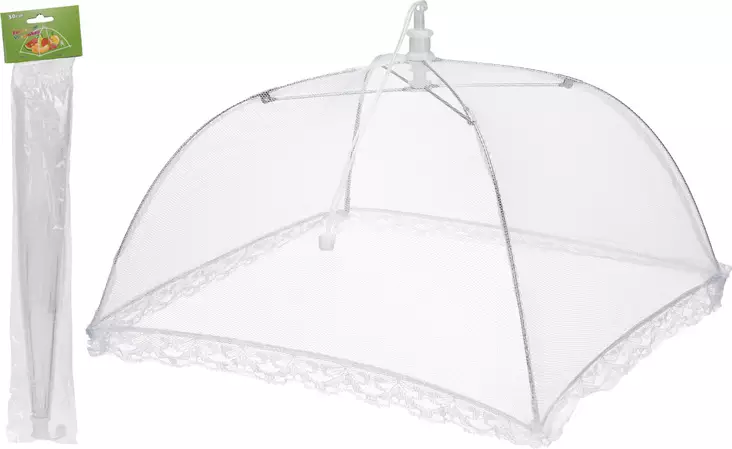 Ruokasuoja polyesteri valkoinen 30 cm - Leipälaatikot ja säilytys - 8718158042576 - 1
