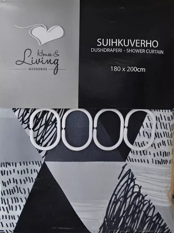 SUIHKUVERHO 180x200cm - Kylpyhuoneen piensisustustuotteet - 6438159318426 - 1