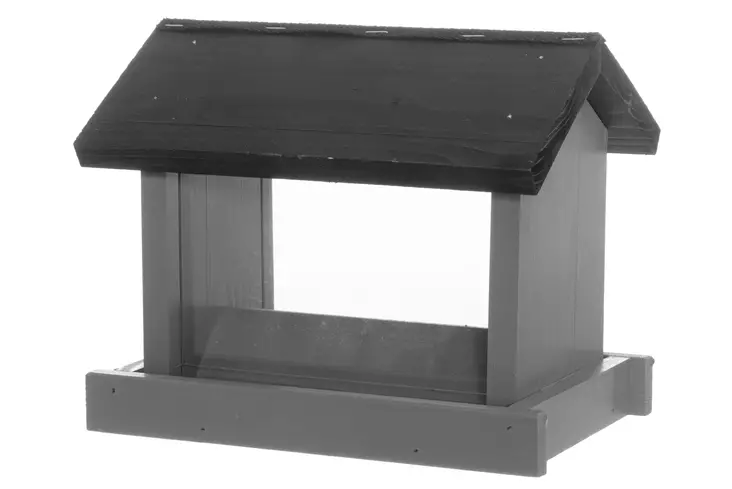 Tintti Jyväsyötin puinen harmaa - Linnunruokinta-automaatit - 6410416375786 - 1