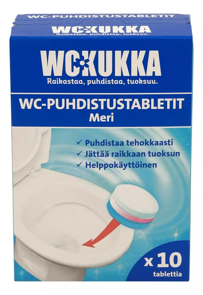 WC-Kukka Puhdistustabletti Meri 10kpl - WC:n puhdistus ja putkenavaajat - 6412203102636 - 1