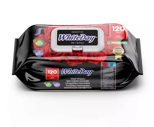 WHITEDAY ROSE KOSTEUSPYYHKEET 120KPL - Intiimikosteuspyyhkeet - 8684718450016 - 1
